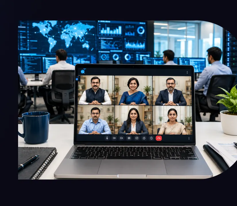 Air-gapped operations control room with secure video call